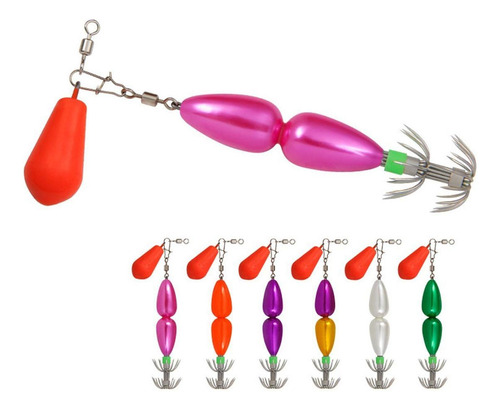 2 Piezas Jig De Calamar Equipo De Pesca Gear Violeta Oscura