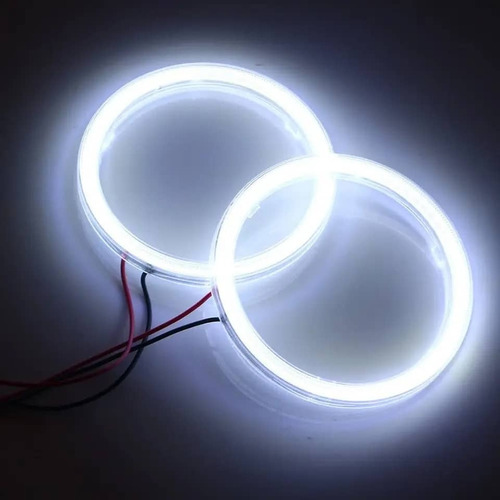 X2 Anillos Luz Led Circular Universal Ojos Ángel Blanco