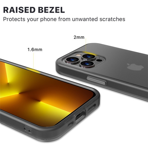 Funda Para Iphone 13 Pro Marca Mybat Gris Oscuro Lisa