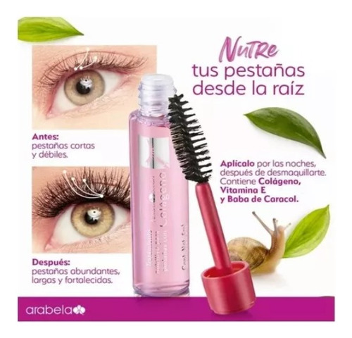 Tratamiento Nutritivo Para Pestañas Con Colágeno 2pz Arabela