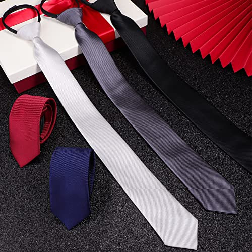 Corbatas Ajustables Con Cremallera Para Hombre, 5 Piezas, Pr