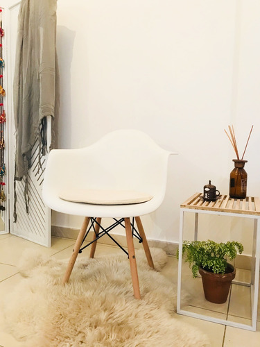 Almohadón Sillon Eames Lienzo Pack 4 Unid Espuma 3cm
