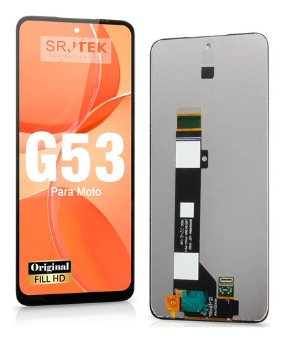Tela Display Lcd Frontal Compatível Moto G53 Xt2335 Preto