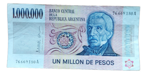 Antiguo Billete 1000000 Pesos Ley Bottero 2514 Au (Usado)