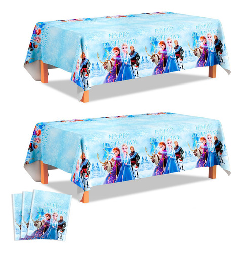 Mantel Frozen Cumpleaños Niña,3pcs Mantel Cumpleaños Frozen Decoracion Set- Mantel para Fiestas Cumpleaños Frozen, Manteles Decorativos Frozen & Mantel Elsa, para Decoración Fiesta Cumpleaños Frozen