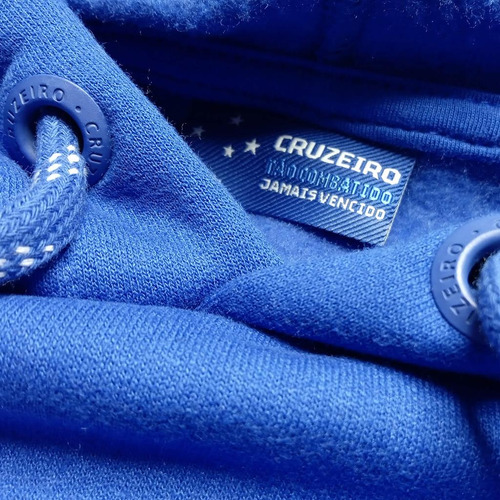 Blusa Moletom Canguru Azul Raposa Cruzeiro Oficial