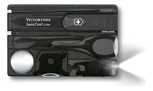 Victorinox Swiss Card Lite en negro translúcido - 0.7333.T3
