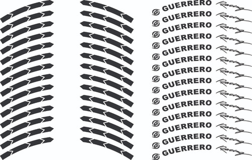 Imagen 10 de 10 de Calcos Guerrero Llantas + Regalo - 00149 Graficastuning