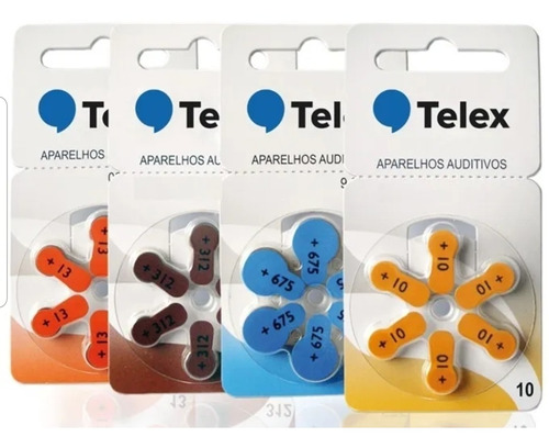 60 Pilha 312 Telex Para Aparelhos Auditivos