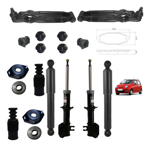 Kit Tren Delantero Chery Qq /2015 C/ Amort. Delante- Trasero