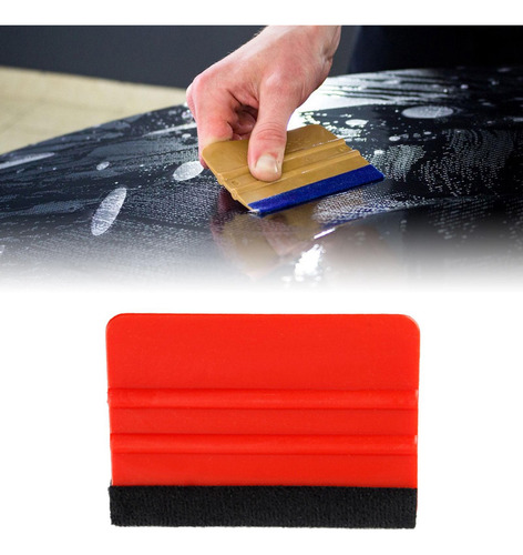 5 Raspadores De Película Automática Para Tinte Rojo 10x7cm