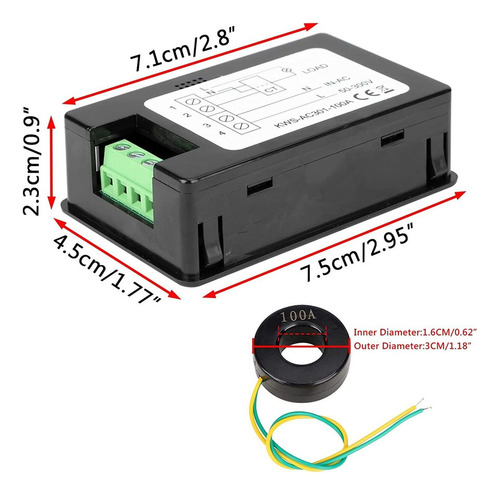 Medidores Multifunción Ac 110v 220v Voltaje Corriente Potenc