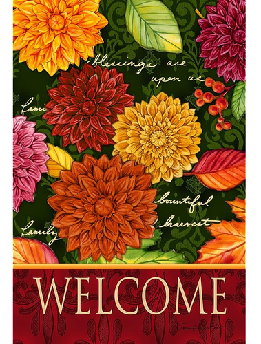 Toland Home Garden 1010140 Welcome Mums Welcome Flag 28x40 P