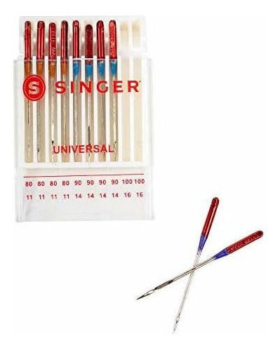Agujas De Singer De Punta Regular 80/11, 90/14 100/16 20 Uni