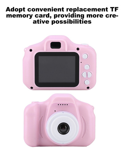Mini Pantalla Portátil A Color Pink Toy Camera X2 De 2.0 Pul