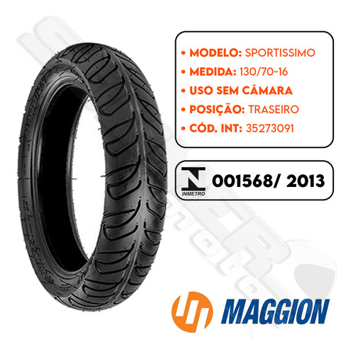 Par Pneu 110-70-16 + 130-70-16 Sportissimo Maggion