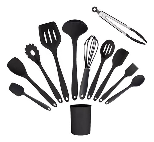 Set 12pcs Utensilios De Cocina De Silicona Antiadherentes