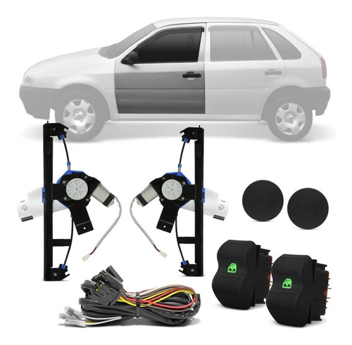 Kit Vidrio Eléctrico Vw Gol/saveiro/parati /g2 4 Puertas