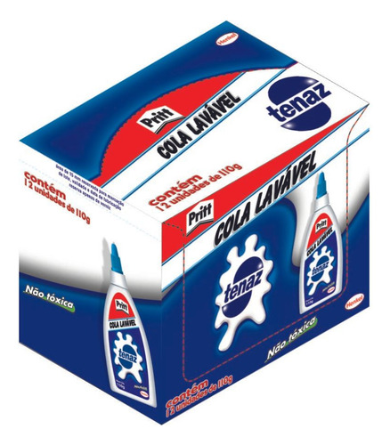 Cola Líquido Pritt Lavável de 110g - Kit de 12 unidades - Branca