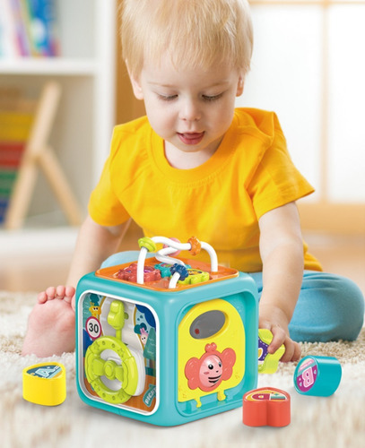 Juguete Montessori Educativo 6 En 1 Cubo Didáctico Para Bebé