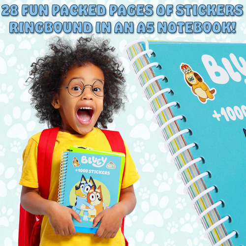 Livro De Adesivos Bluey Para Crianças Com Mais De 1000 Adesi
