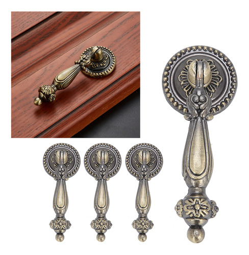 4 Juegos De Herrajes Para Muebles, Asas De Bronce, Orificio