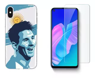 Funda + Vidrio Templado Leo Argentina Para Samsung Galaxy