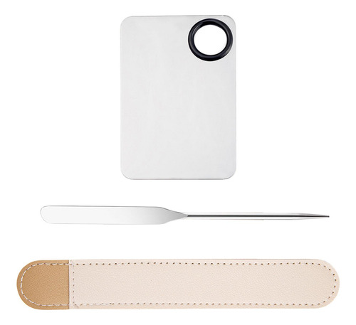 Espátula De Maquillaje De Metal Y Paleta De Maquillaje,