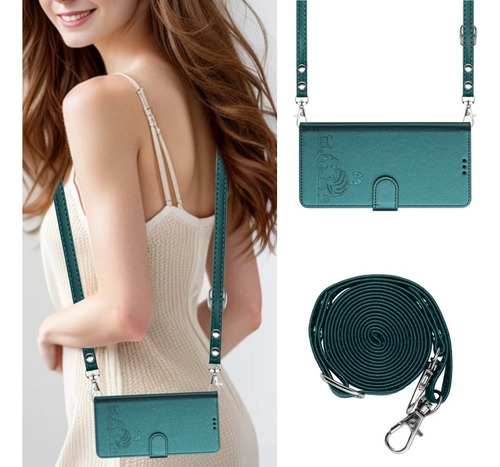 Funda For Teléfono Samsung Con Estampado En Relieve De Gato Y Ratón