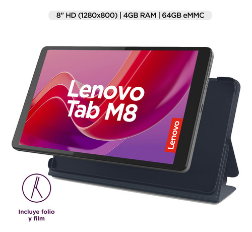 Tablet Lenovo TAB M8|4GB RAM + 64GB + Estuche tipo folio