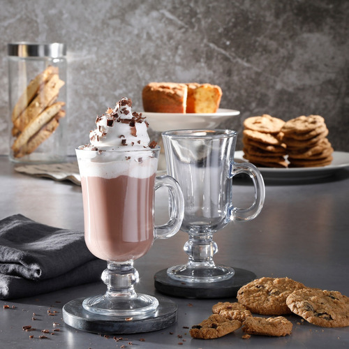 Imagen 4 de 4 de Juego De 6 Tazas De Vidrio Para Capuchino Café 225ml