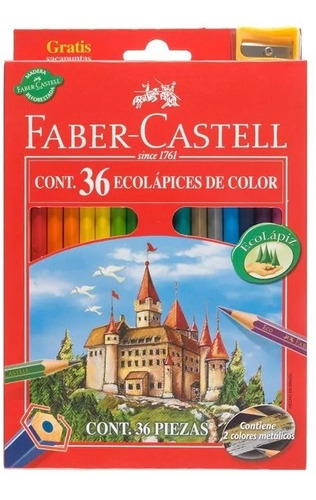 36 Lápices De Colores Hexagonales Faber Castell