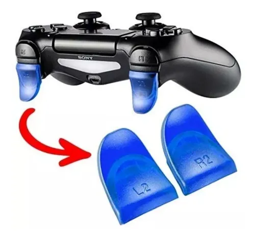 Prolongador Gatillo Mando Ps4 Extensor Trigger L2 R2 Kit 2pc
