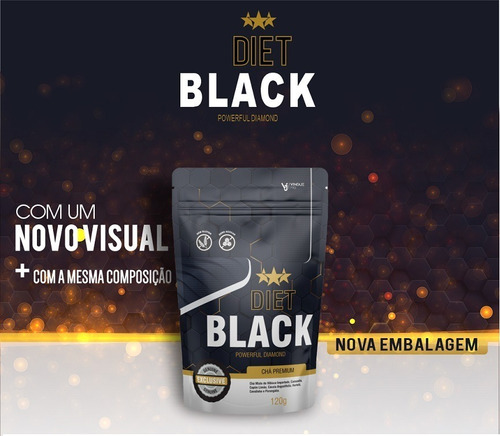 3 Chá Diet Black Powerful Diamond Original