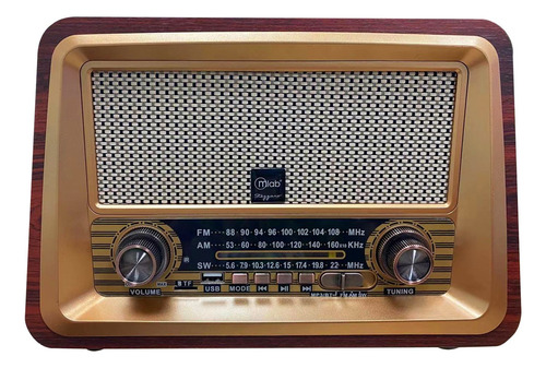 Radio Parlante Mlab 9136 Retro Stezzano Bluetooth Usb Tf Fm Café