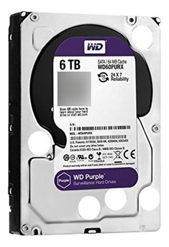 Unidad De Disco Duro De Vigilancia Wd Purple 6tb - 5400 Rpm