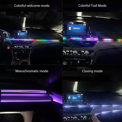 Hilo Led Tablero Luz Rgb Arcoiris Usb +bluetooth Control