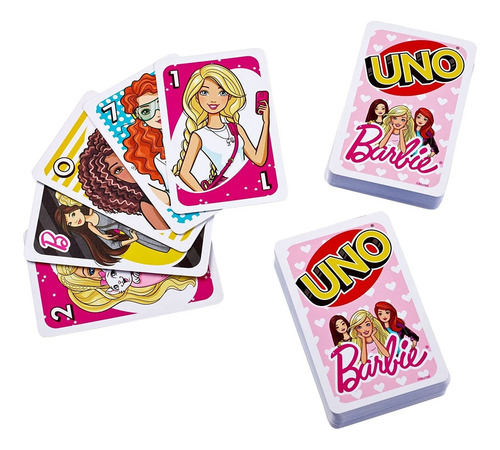 Juego De Cartas Uno Barbie, Personajes De Barbie A Juego, Pa