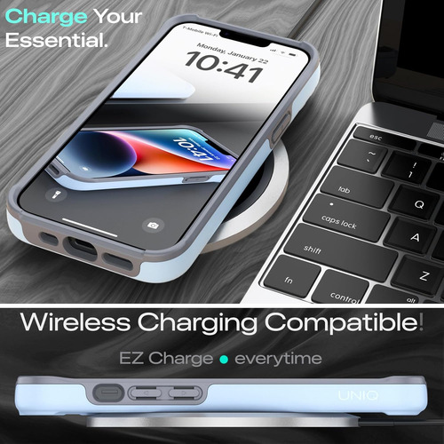 Funda Magnética Para iPhone 14/13, Resistente Golpes, Azul C