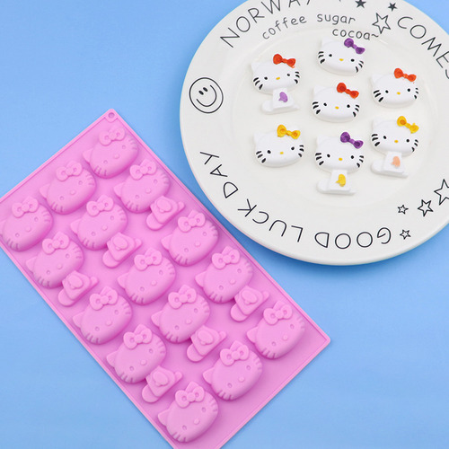 Moldes de Silicona Rosa para Repostería – Molde con Forma de Gato para Chocolate, Gelatina, Dulces, Jabón, Horneado – Apto para Niños y Cocina Creativa