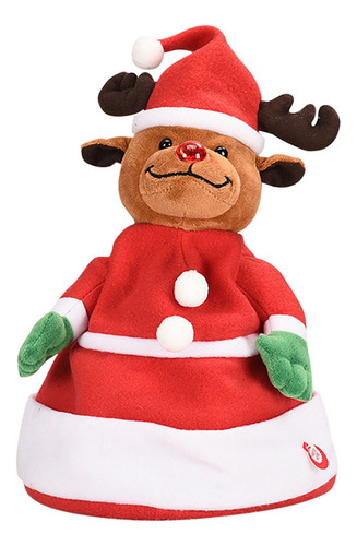 Jj A Cb Muñeca De Peluche Con Gorro De Navidad Baila, Canta