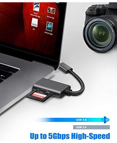 Lector De Tarjetas Sd Para Cámara Adaptador De Lector De Vis