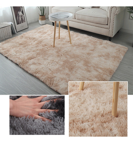 Alfombras Mullidas Ultrasuaves Teñidas Con Efecto Anudado, P