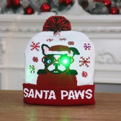 . Lote De 5 Chapéus De Natal Com Luzes Led, Presente De