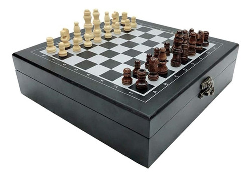 Set De Lujo Tablero Ajedrez Madera + Domino+ Cartas Poker