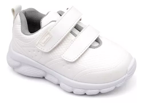 Tenis Deportivo Escolar Audaz niño sintetico blanco Talla (18.0