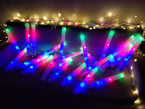 Colorhome Glow Sticks Bulk - 24 Pcs Palacas De Espuma Led Ba