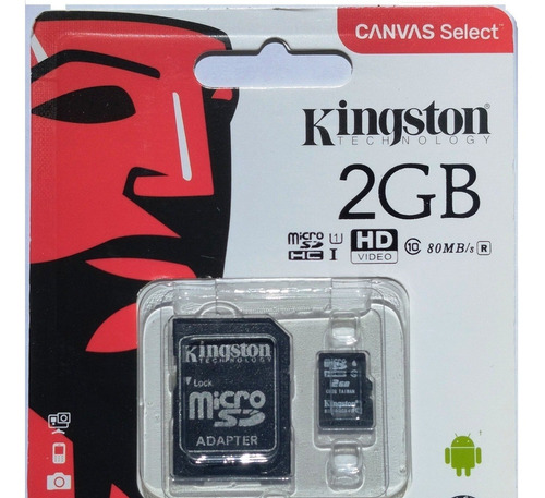 Memoria Micro Sd 2gb Con Adaptador. Kingston