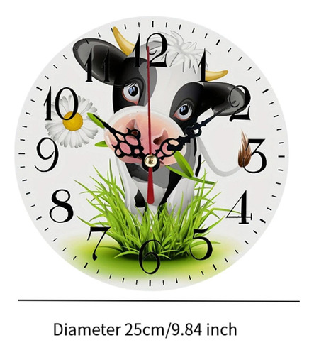 Reloj De Pared De Madera Con Estampado, 25cm 10 Pulgadas