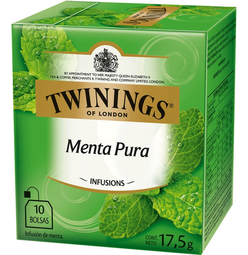 Te Twinings Menta Pura Caja X10 Saquitos Imp. - Tienda Deli